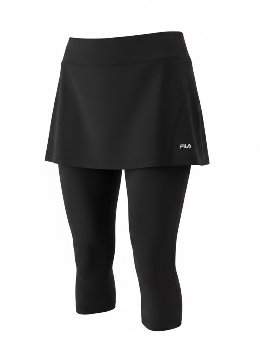 Fila Black Skirted Capri Leggings with Logo